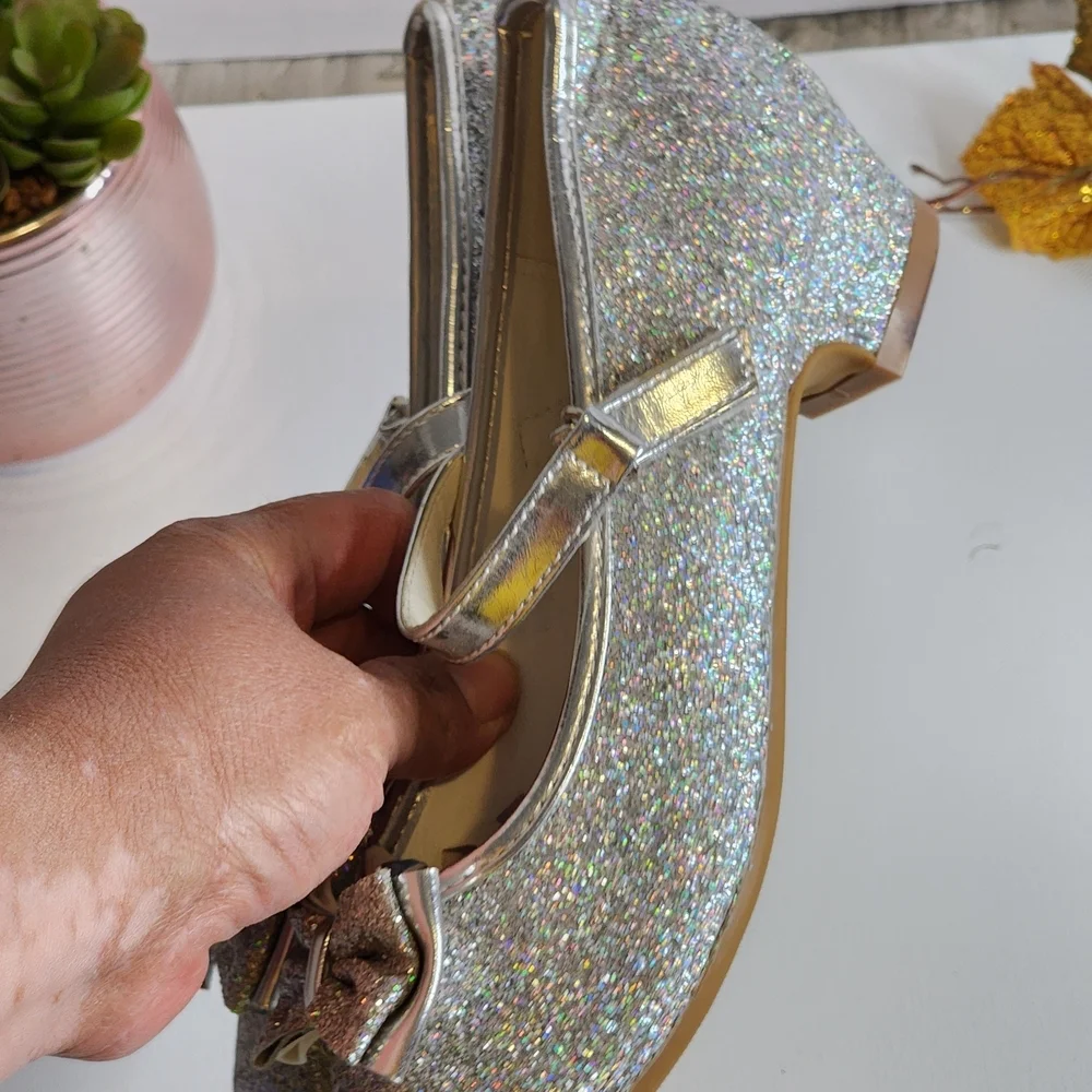 Silver Glitter Kids Shoes